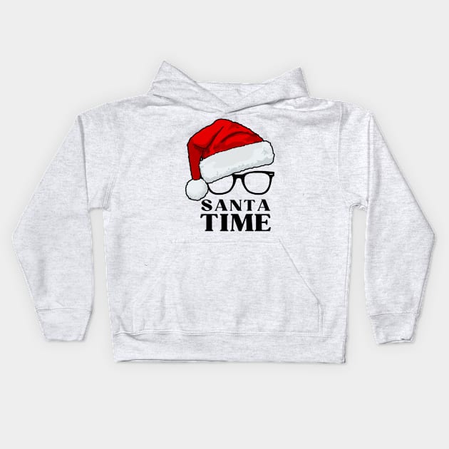 Santa Time Holiday Sweatshirt Kids Hoodie by AwkwardTurtle